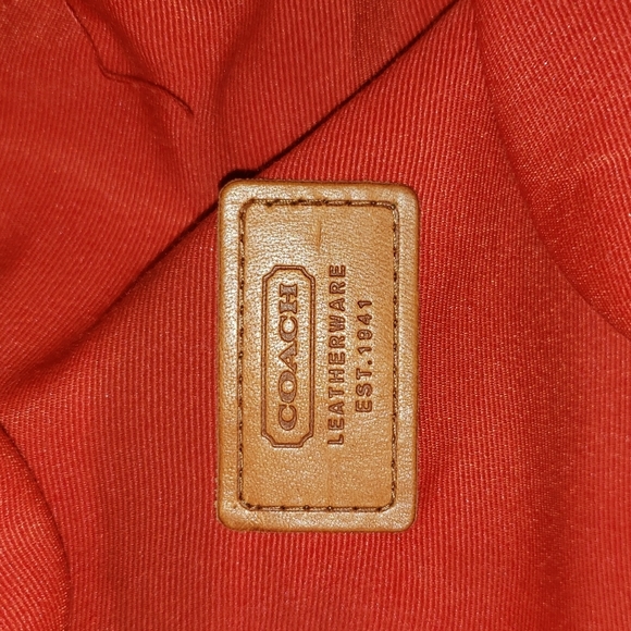 New Coach Stripe Leather Bow Trim Bucket Hat P/Small - Picture 9 of 13